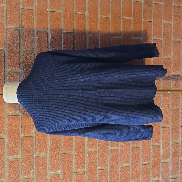 La Bella - Women's Ribbed Cardigan, Size Medium (Dark Blue) - Picture 2 of 3